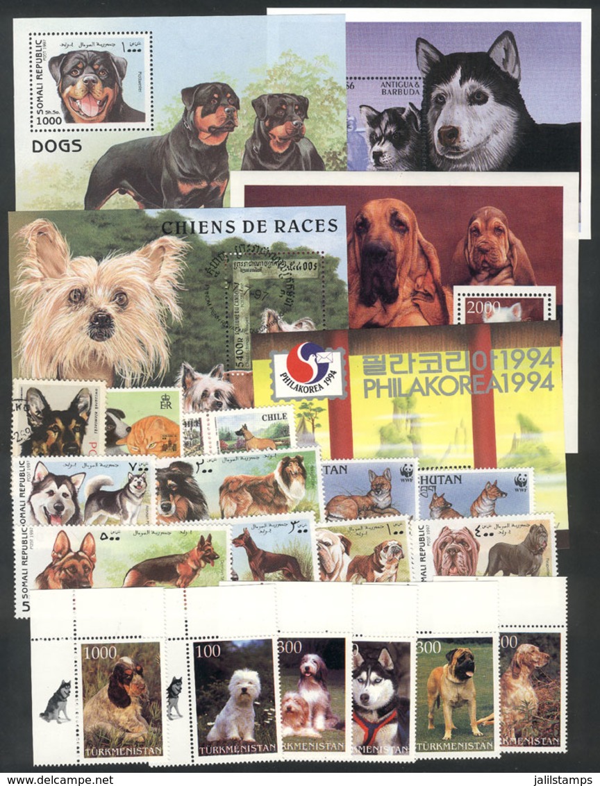 TOPIC DOGS: Lot Of Varied Sets And Souvenir Sheets, VF Quality, Low Start! - Hunde