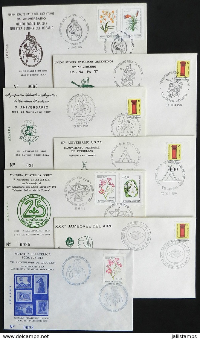 TOPIC SCOUTS: 19 Covers Of Argentina With Special Postmarks, VF Quality! - Otros & Sin Clasificación