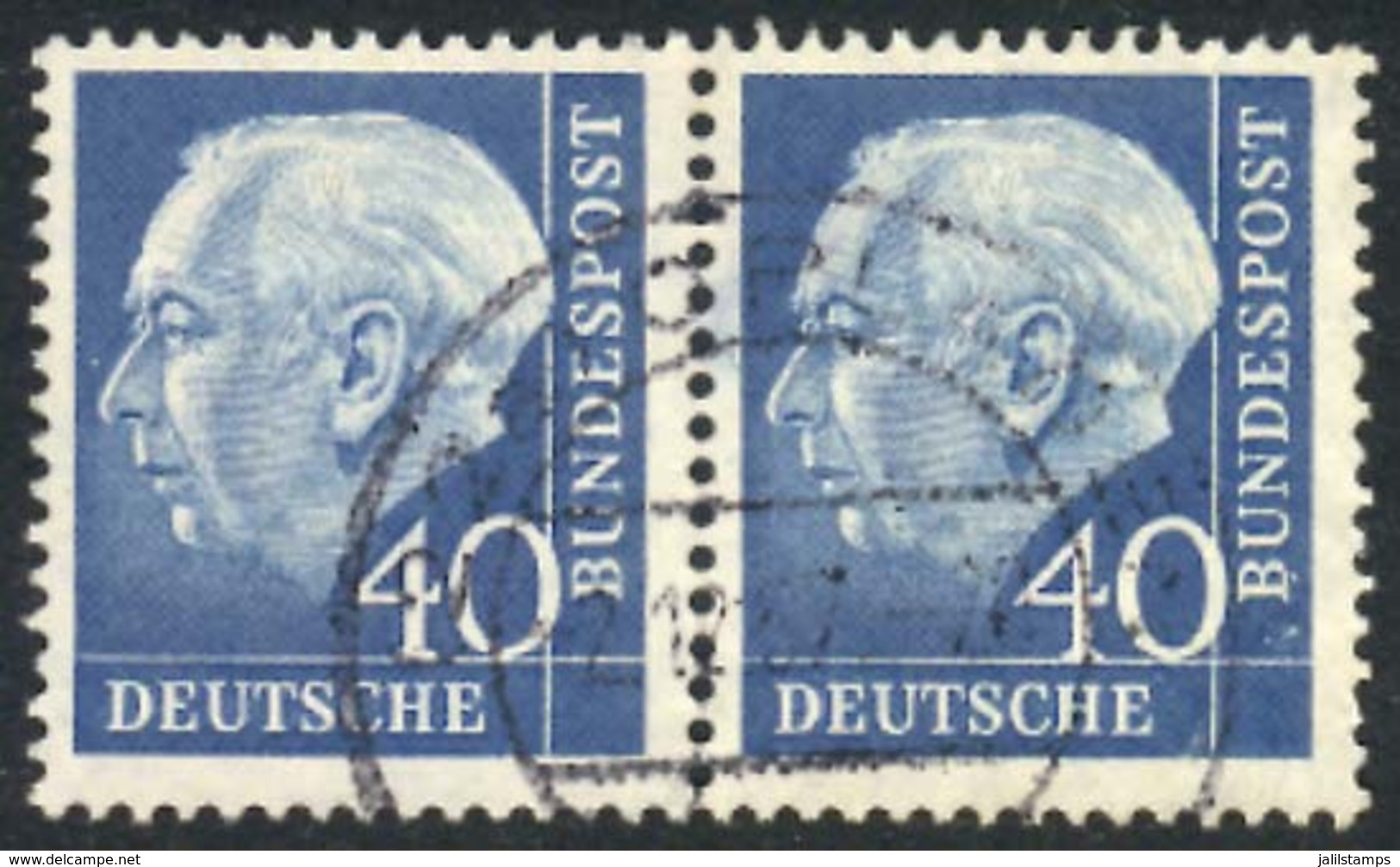WEST GERMANY: Michel 260x, Used HORIZONTAL Pair, Fine Quality, Catalog Value Euros 200, Low Start! - Otros & Sin Clasificación