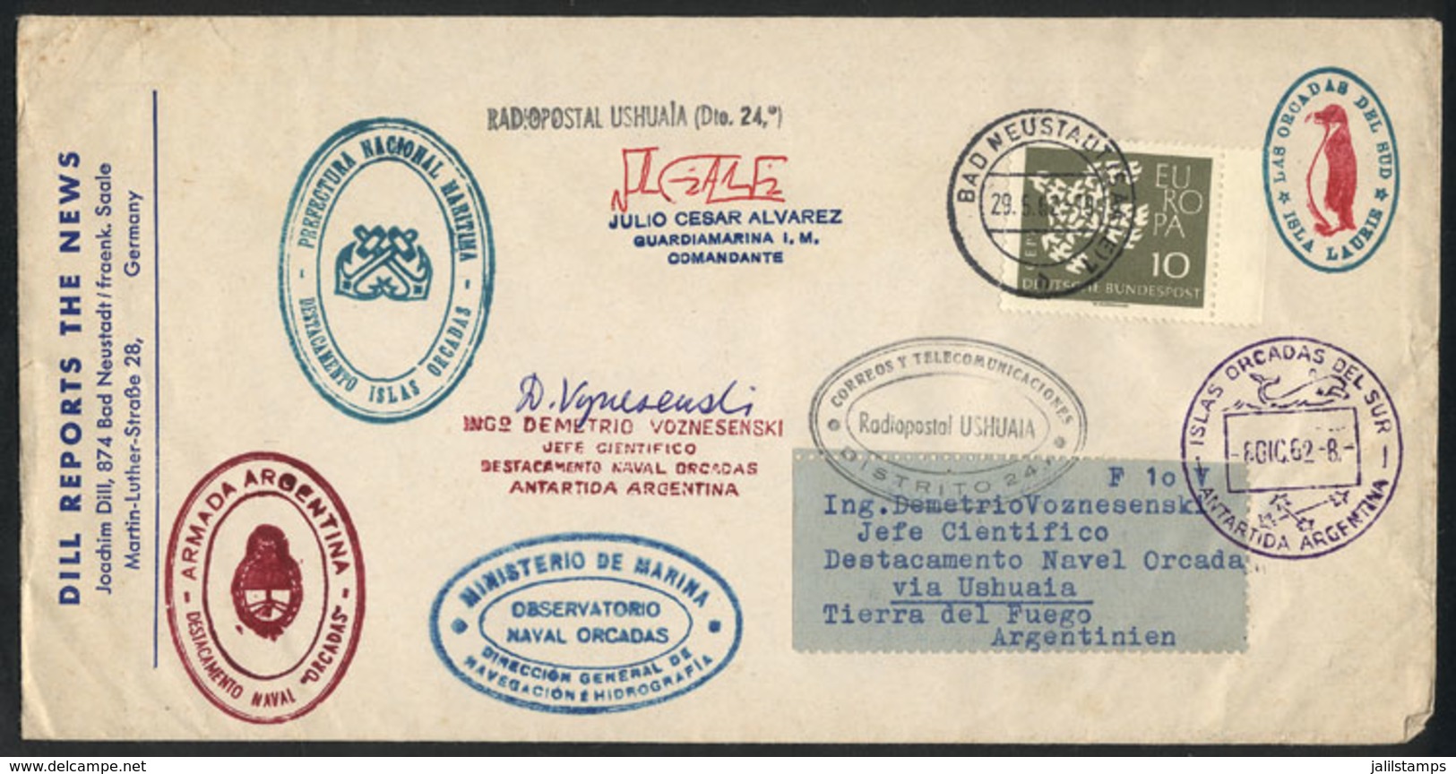 ARGENTINE ANTARCTICA (SOUTH ORKNEYS): Cover Sent From Germany To The Chief Scientist In The Orcadas Station On 29/MAY/19 - Andere & Zonder Classificatie