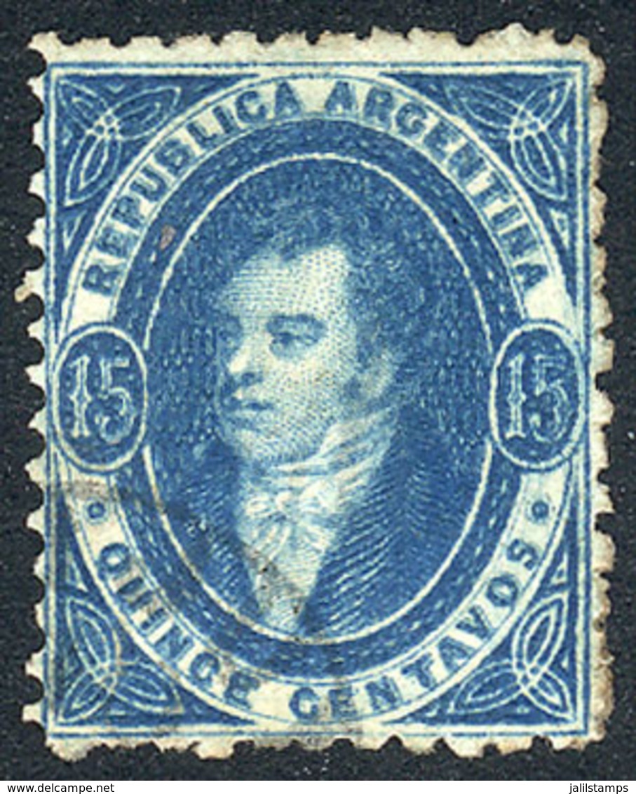 ARGENTINA: GJ.24 (Sc.13), 15c. Dull Impression, Very Fine Quality! - Other & Unclassified