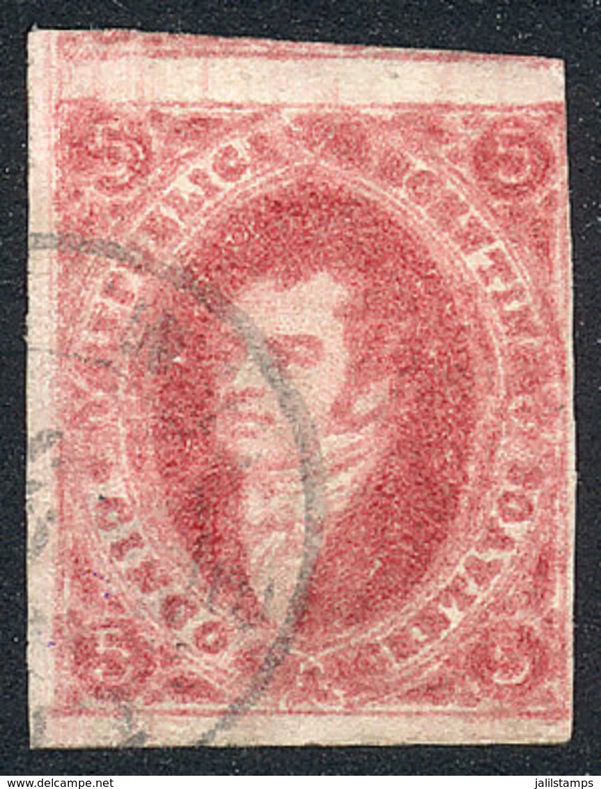ARGENTINA: GJ.32, 7th Printing Imperforate, Wide Margins, Lightly Dirty Plate, Very Nice! - Other & Unclassified