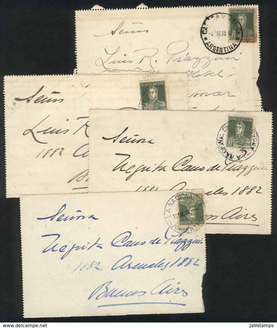 ARGENTINA: 3 Cover Fronts Sent From LA NACIONAL (Córdoba) To Buenos Aires Between 1933 And 1935. Also Another Front With - Prephilately