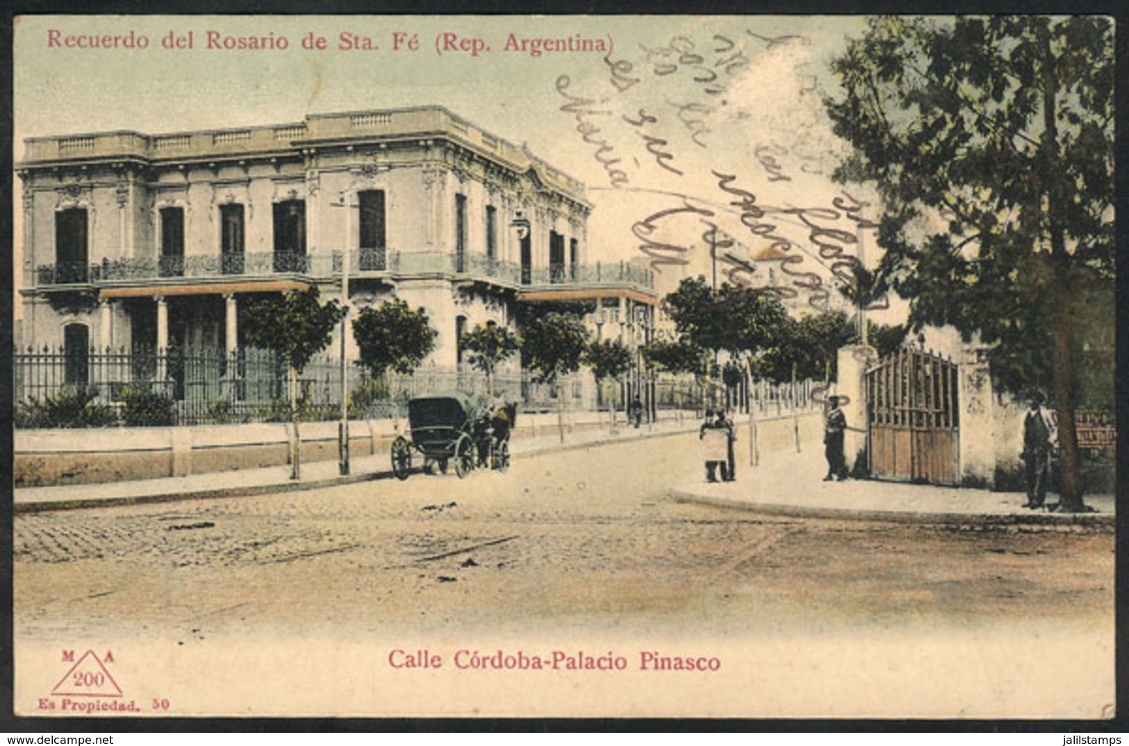 ARGENTINA: Santa Fe: Córdoba Street - Palacio Pinasco, Ed. Fumagalli, Circa 1905, Fine Quality! - Argentina