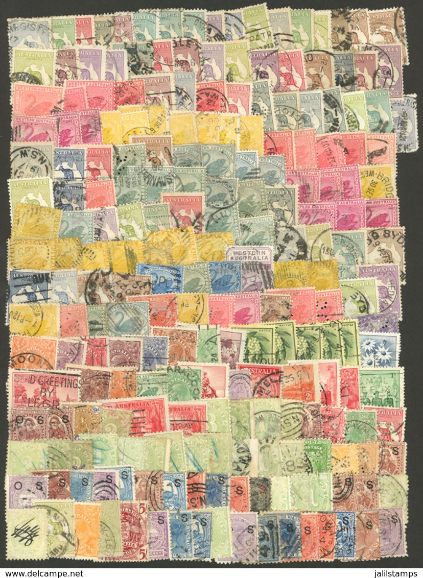 AUSTRALIA: Interesting Lot Of Stamps, Most Very Old And In General Of Very Fine Quality. Perfect Lot To Look For Varieti - Verzamelingen