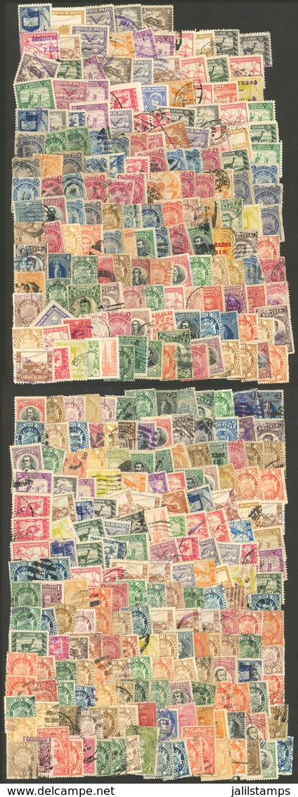 BOLIVIA: Envelope With Several Hundreds Stamps, Mainly Old And Of Very Fine General Quality (some May Be Reprints Or For - Bolivië