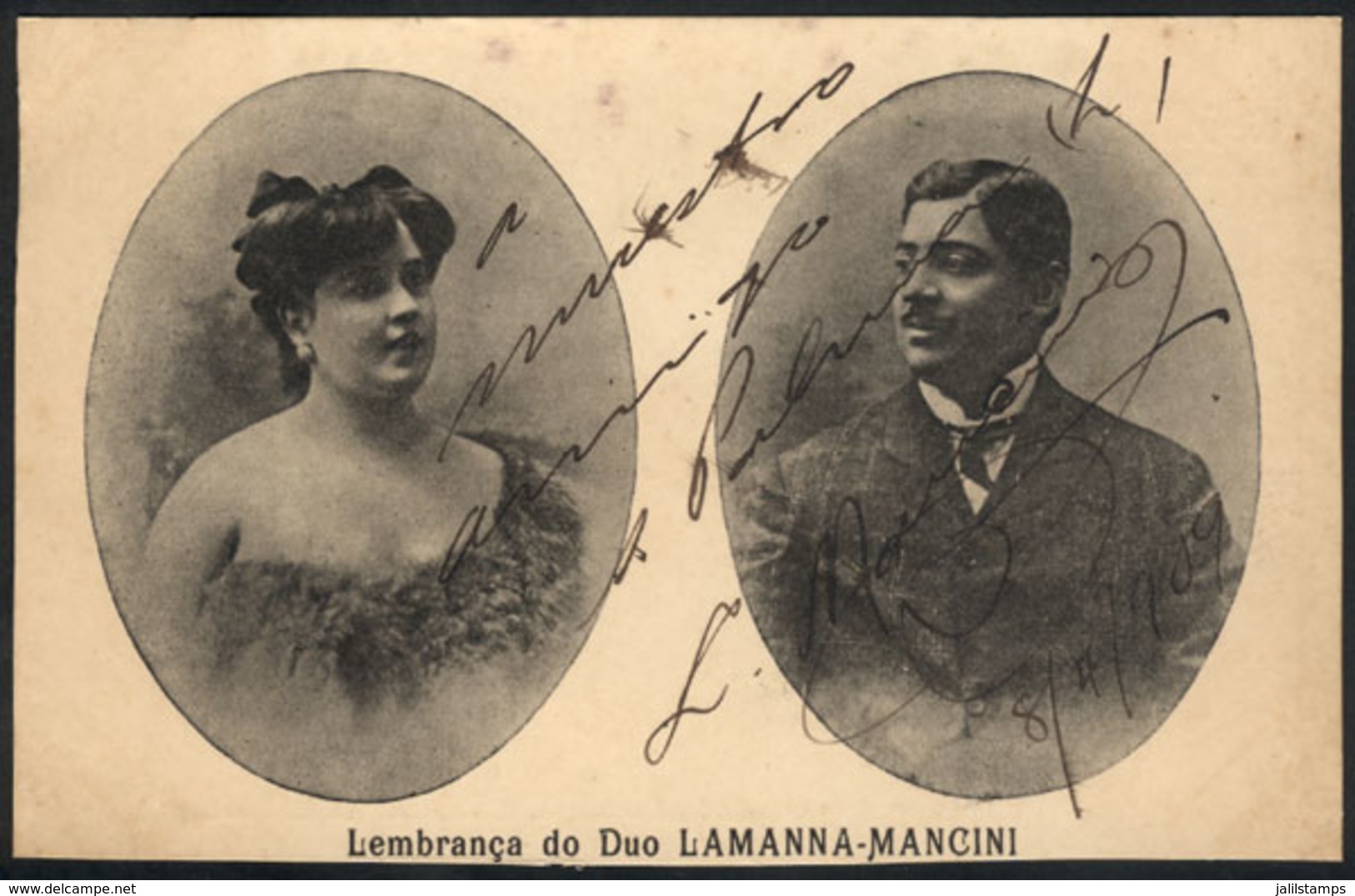 BRAZIL: Lembrança Do Duo LAMANNA-MANCINI, Dated 1909, Rare! - Andere & Zonder Classificatie