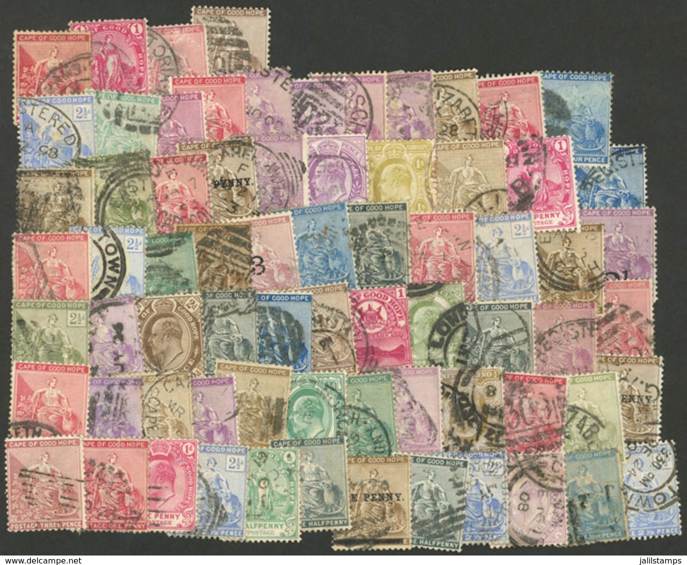 CAPE OF GOOD HOPE: Lot Of Old Stamps, Used, Perfect To Look For Varieties And Scarce Cancels, Very Fine General Quality! - Kaap De Goede Hoop (1853-1904)