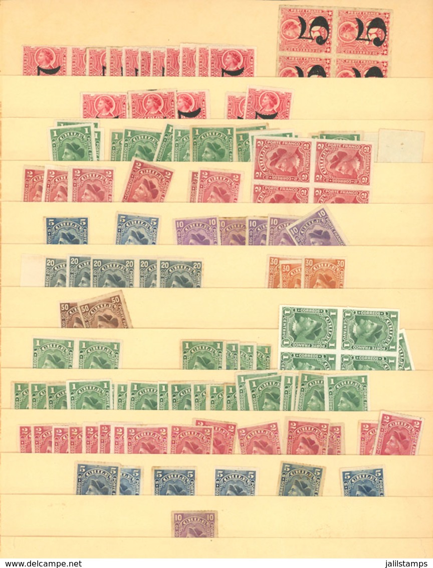 CHILE: Huge Stock Of Thousands Of Unused Stamps (a Few Of The Earlier Issues Without Gum, Some Lightly Hinged, And Most  - Chile