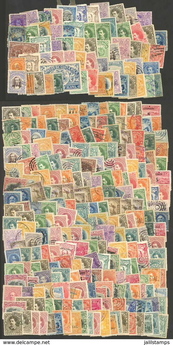 COSTA RICA: Envelope With Large Number Of Stamps, Mainly Old And Of Very Fine Quality. It Includes Many Rare And Scarce  - Costa Rica