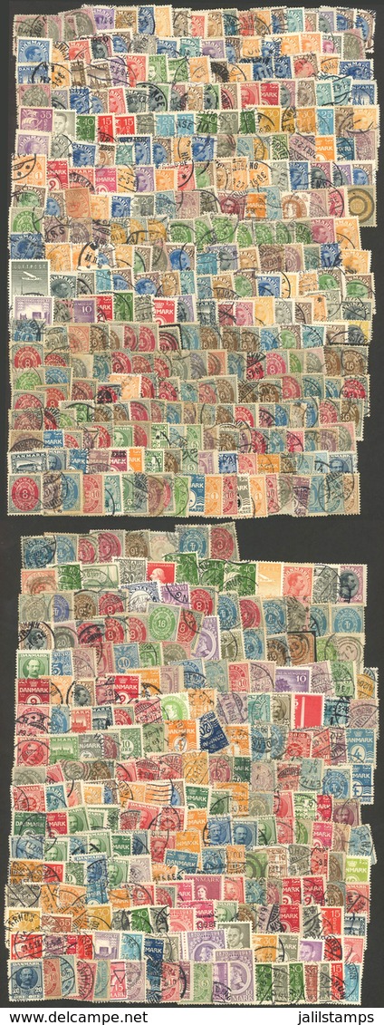 DENMARK: "Many Hundreds (probably Over A Thousand!) Of Stamps, Most Old And Used, Fine General Quality (there Are Some W - Autres & Non Classés