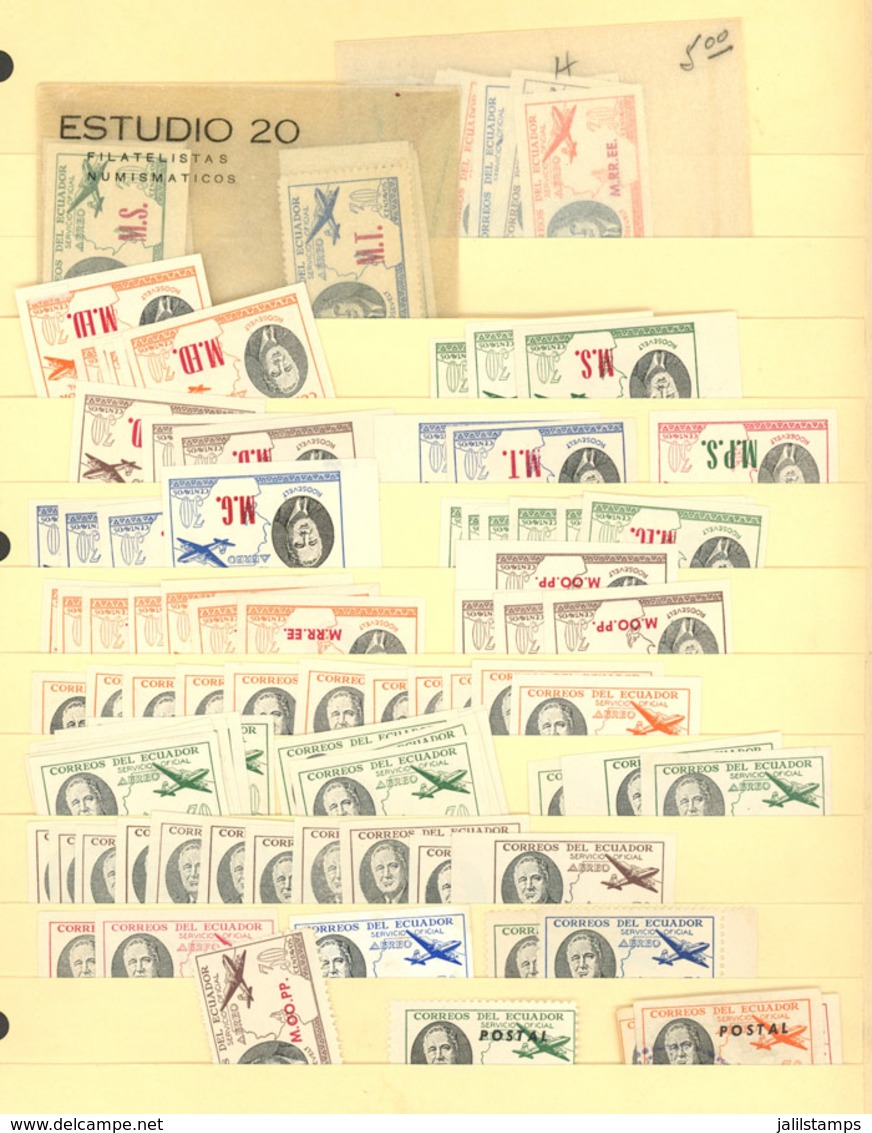 ECUADOR: Stock Of Several Hundreds Good Stamps And Sets On Stockpages, Including Varieties And Scarce Material. High Cat - Ecuador