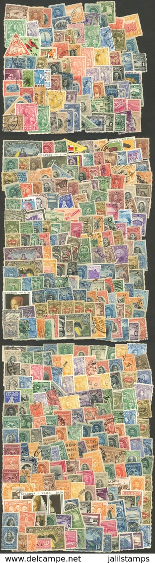 ECUADOR: Envelope With Several Hundreds Stamps, Mainly Of Very Fine Quality. It Includes Many Scarce Examples, HIGH CATA - Equateur