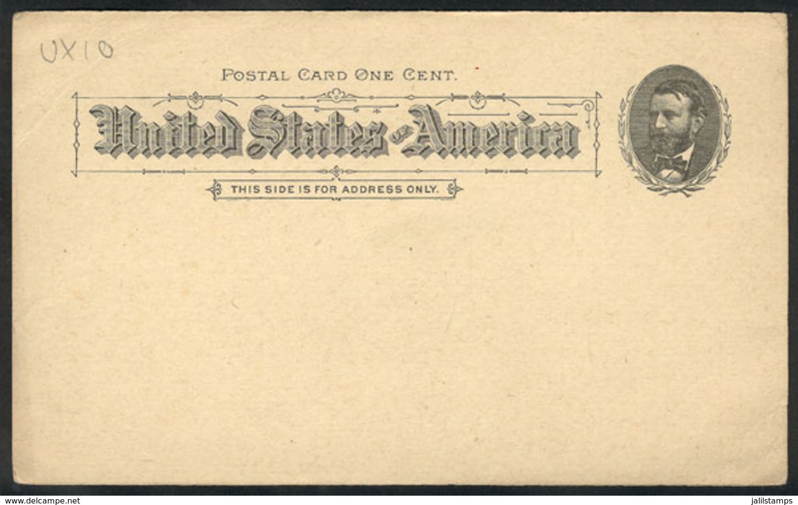 UNITED STATES: Sc.UX10, Postal Card Of VF Quality, Catalog Value US$47.50 - Sonstige & Ohne Zuordnung