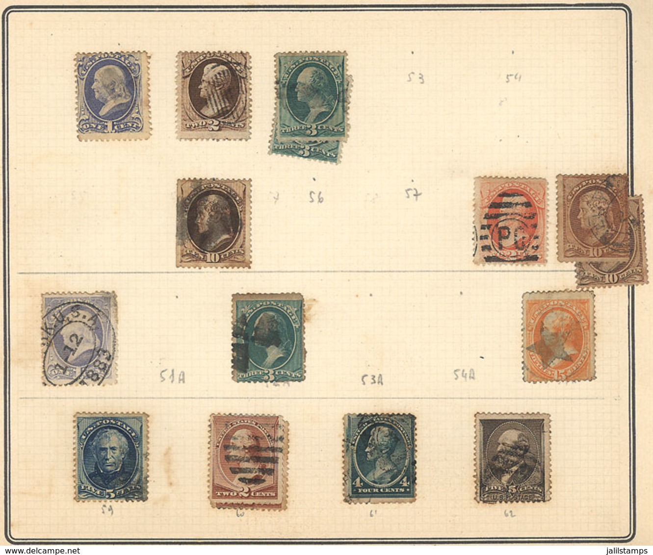 UNITED STATES: Old Collection (1882 To 1958) Mounted On 3 Notebooks, With Used Stamps In General Of Fine Quality, Includ - Collections