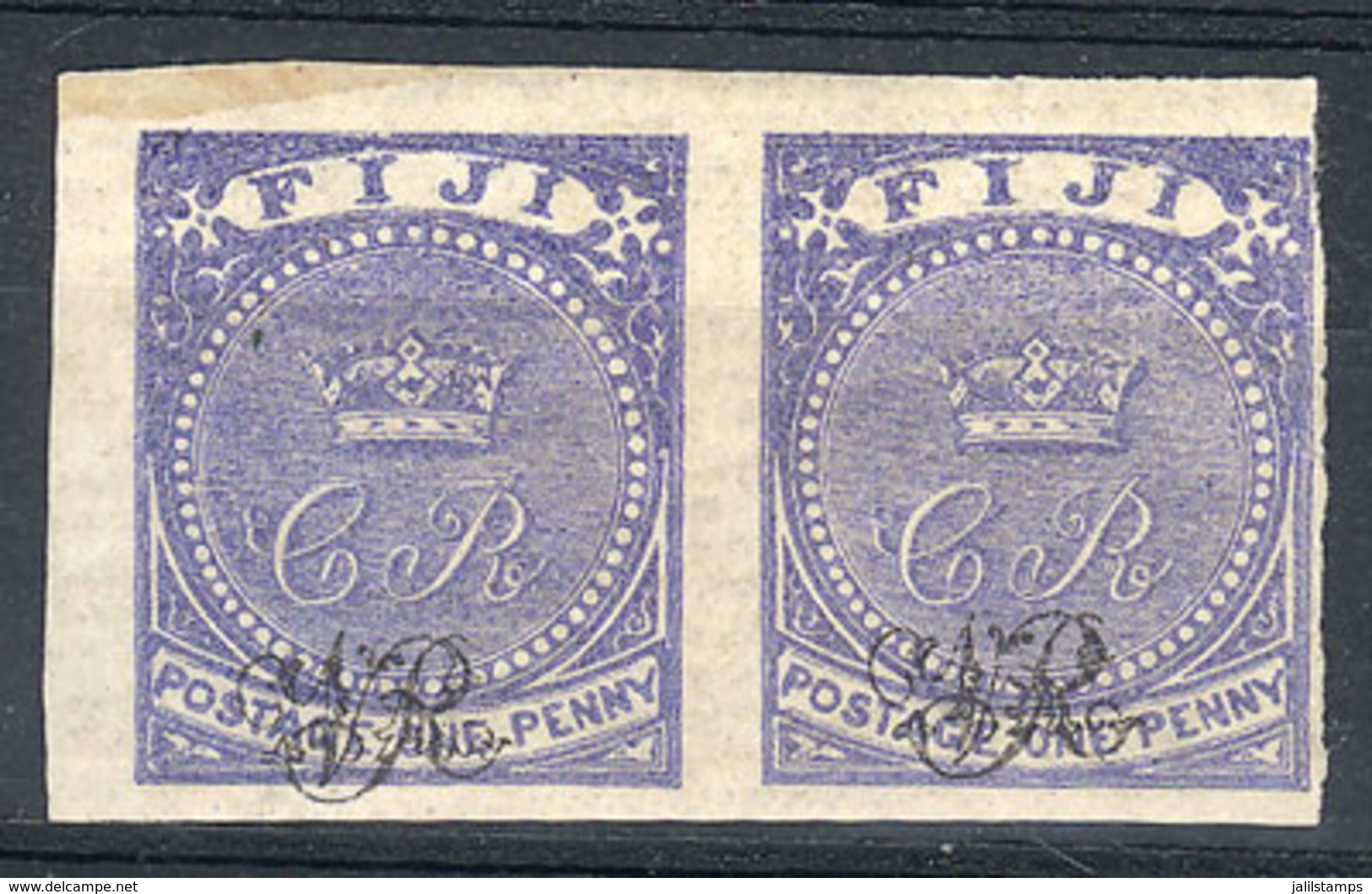 FIJI: Sc.36, IMPERFORATE Pair, Mint With Gum And Lightly Hinged, Excellent Quality! - Fiji (1970-...)