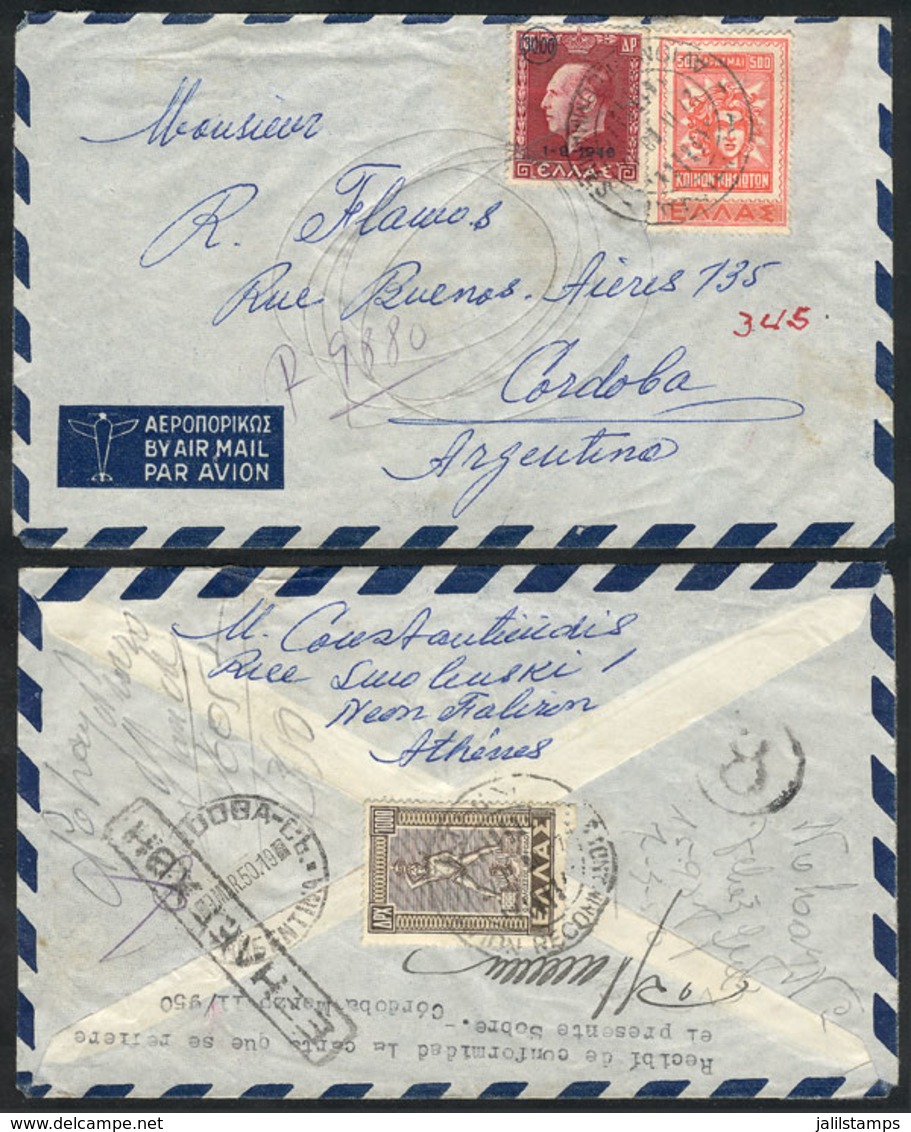 GREECE: "Airmail Cover Sent From Athens To Argentina On 27/FE/1950 Franked With 4.500d. The Address Was Incorrect (wrong - Other & Unclassified