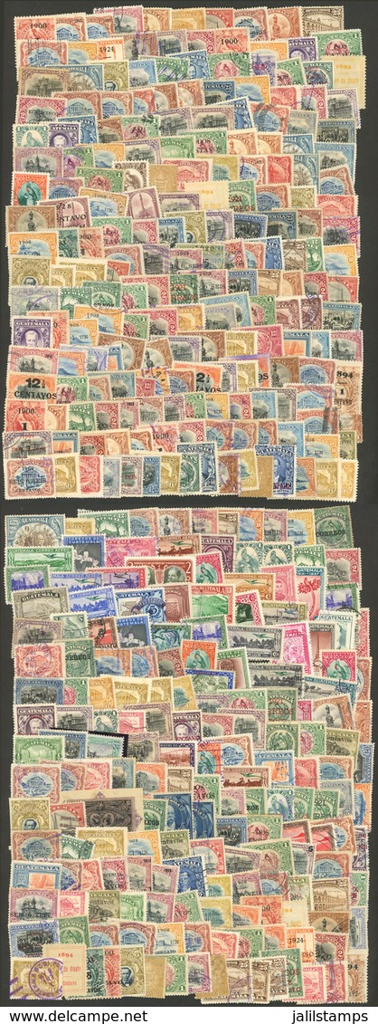 GUATEMALA: Envelope With Large Number Of Stamps, Mainly Old And Of Very Fine Quality. It Includes Many Rare And Scarce E - Guatemala