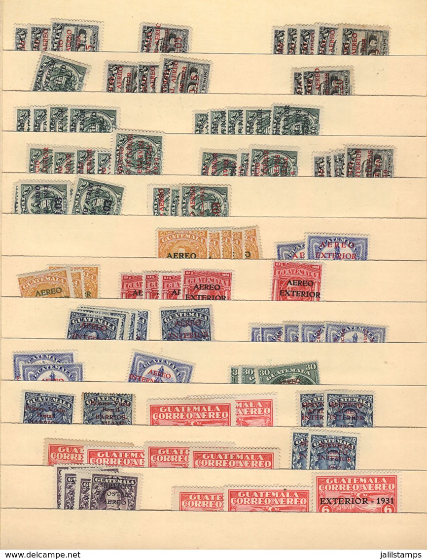 GUATEMALA: Stock Of Large Number Stamps (circa 1930/1960) On Stock Pages, Unused (many MNH), Excellent General Quality!  - Guatemala