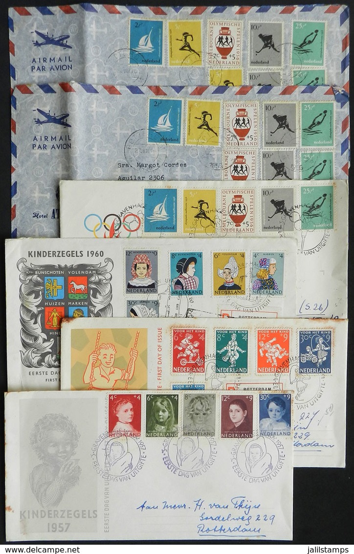 NETHERLANDS: 8 Varied Covers, Interesting Lot, Some With Light Staining, Low Start! - Postal History