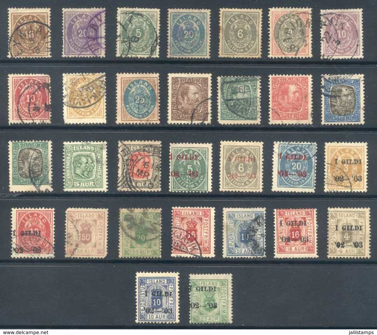 ICELAND: Small Lot Of Old Stamps, General Quality Is Fine (some May Have Defects), Catalog Value US$1,000+ - Verzamelingen & Reeksen