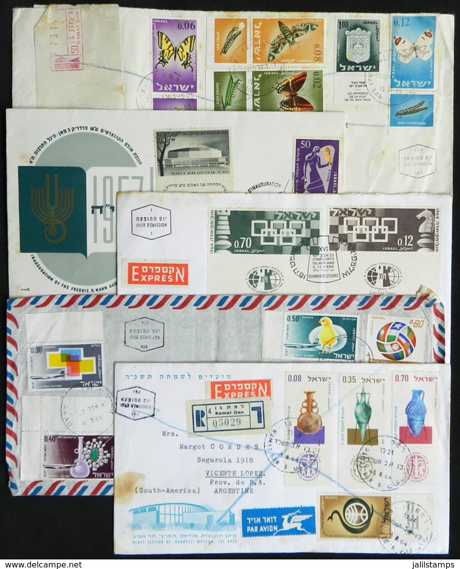 ISRAEL: 5 Covers Used In 1960s, Interesting! - Lettres & Documents