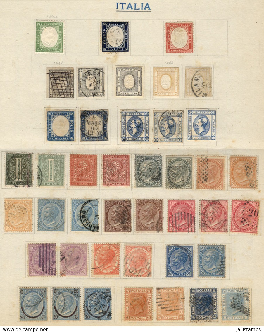 ITALY: Old Collection On Album Pages, Including Many Valuable Examples, Mixed Quality (some With Defects, And Many Of Fi - Collections