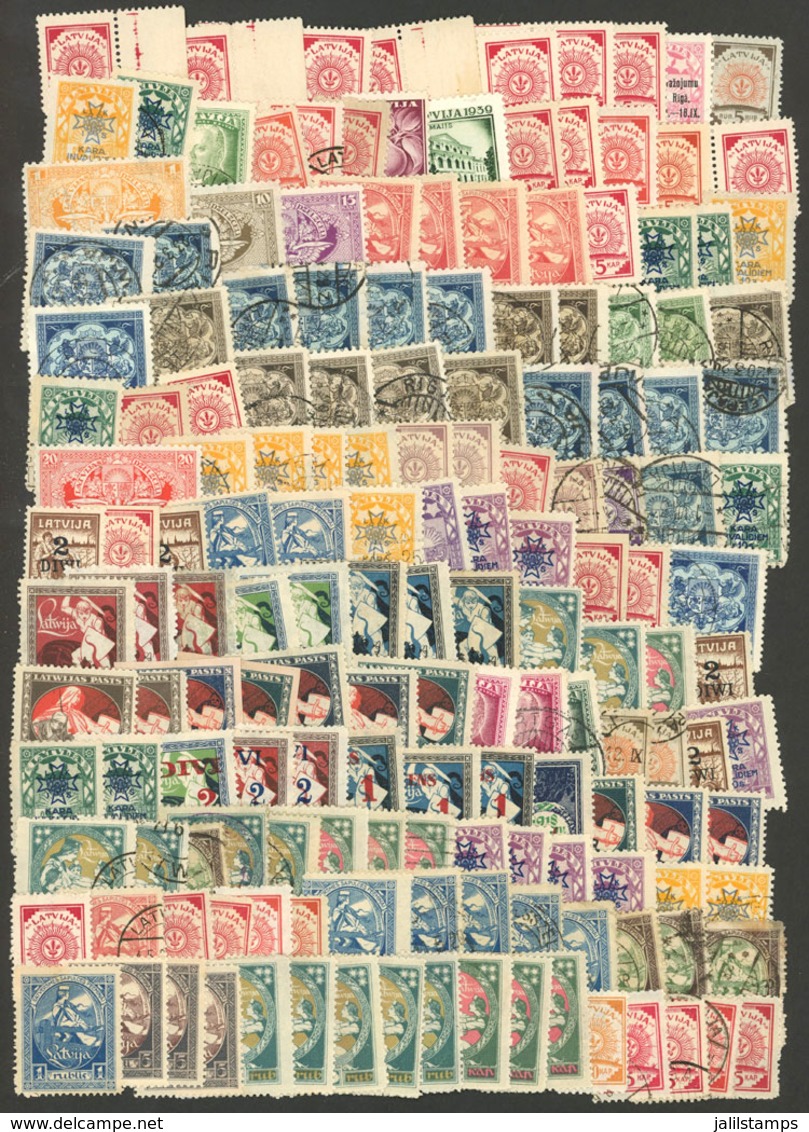 LATVIA: Lot Of Stamps, Several Hundreds, Mostly Old, Very Fine General Quality! - Lettonie