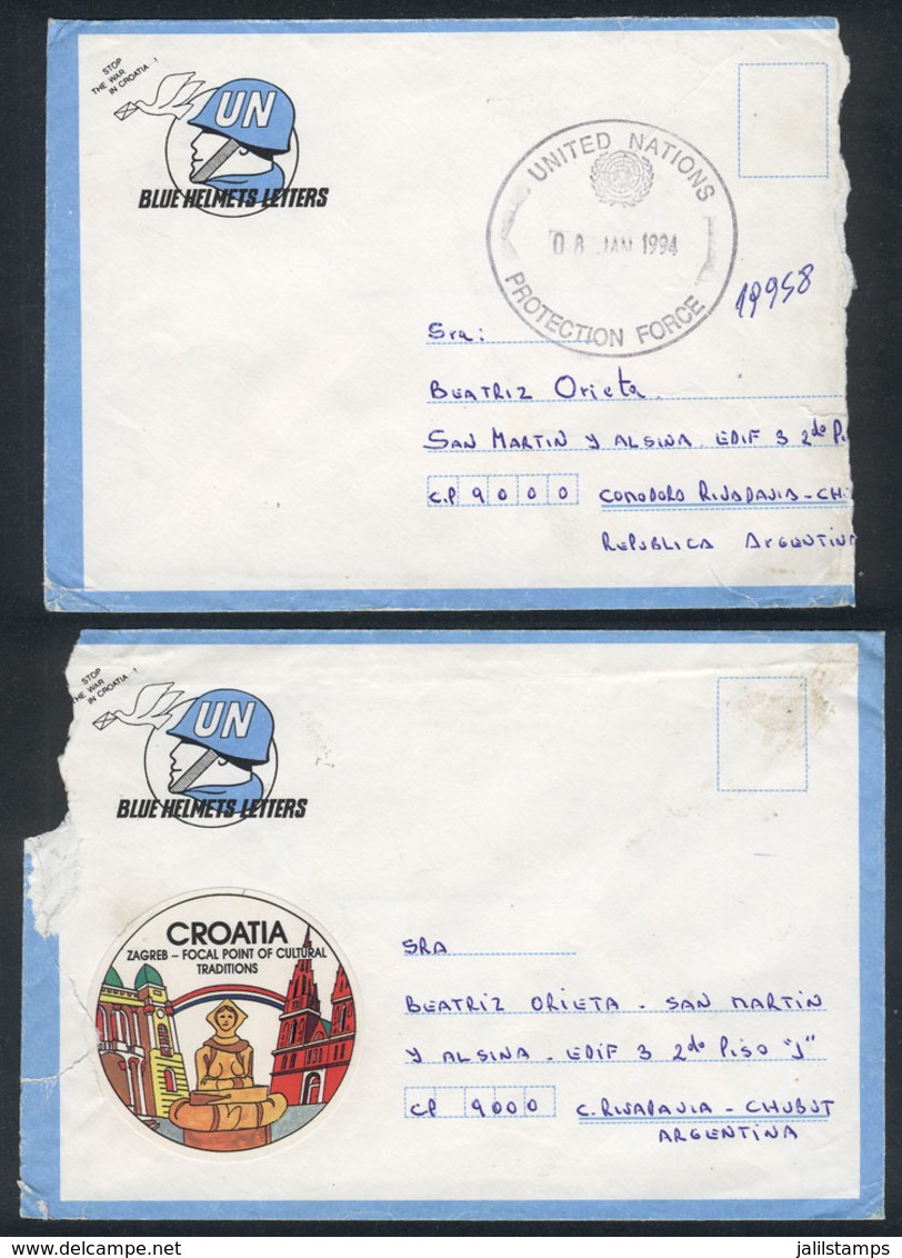 UNITED NATIONS: 3 Covers Sent Between 1993 And 1994 By An Argentine Soldier Of The UN Protection Force In Croatia, VF Qu - Other & Unclassified