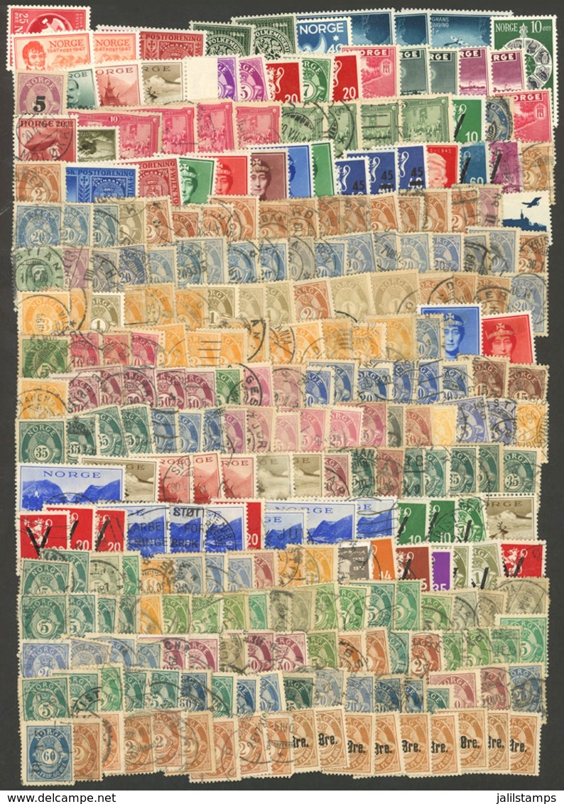 NORWAY: Lot Of Stamps, Several Hundreds, Mostly Old, Very Fine General Quality! - Collections