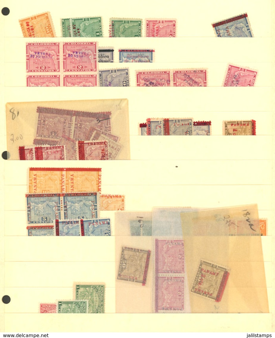 PANAMA: Large Stock Of MANY HUNDREDS Of Used Or Mint Stamps (almost All With Original Gum And Many MNH) On Stockpages, I - Panama