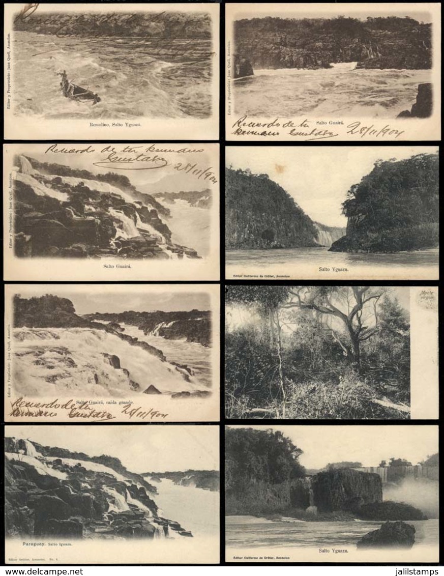 PARAGUAY: Iguazú Waterfalls, 8 Old And Fantastic Postcards, Very Good Views, Excellent Quality! - Paraguay