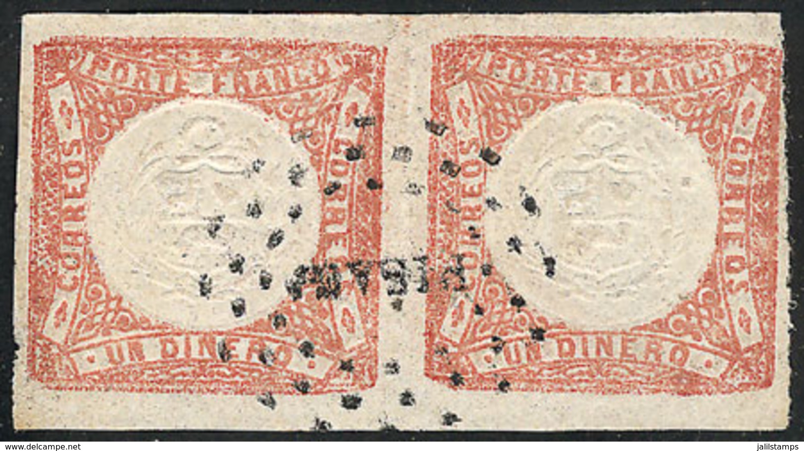 PERU: "Sc.12, Pair Of Very Fine Quality Used With ""PISAG."" Cancel." - Perù