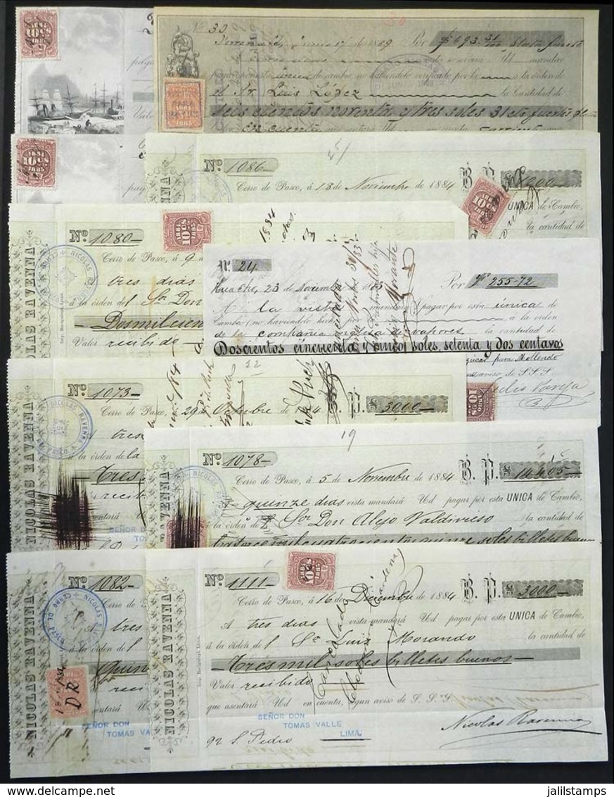 PERU: 29 Documents Of Years 1880/1889 Approximately, All With Interesting Revenue Stamps, General Quality Is VF, Very Sc - Peru