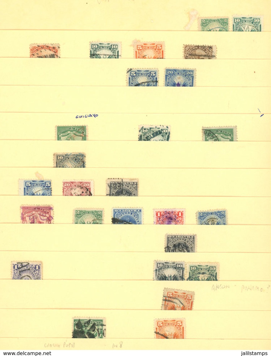 PERU: Attractive Stock Of Used (mostly) Stamps And Mint Stamps (many MNH! On The Last Pages) On Stockpages, It Includes  - Peru