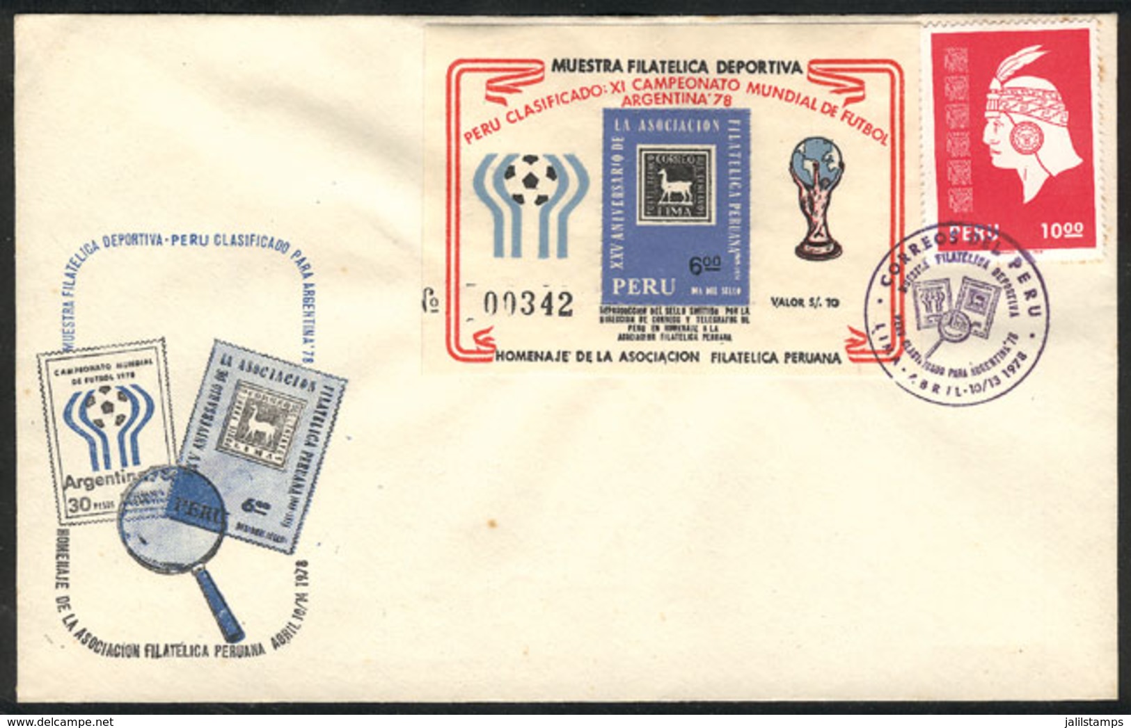 PERU: Cover With Cinderella Commemorating The Football World Cup Argentina 78, VF Quality! - Perú