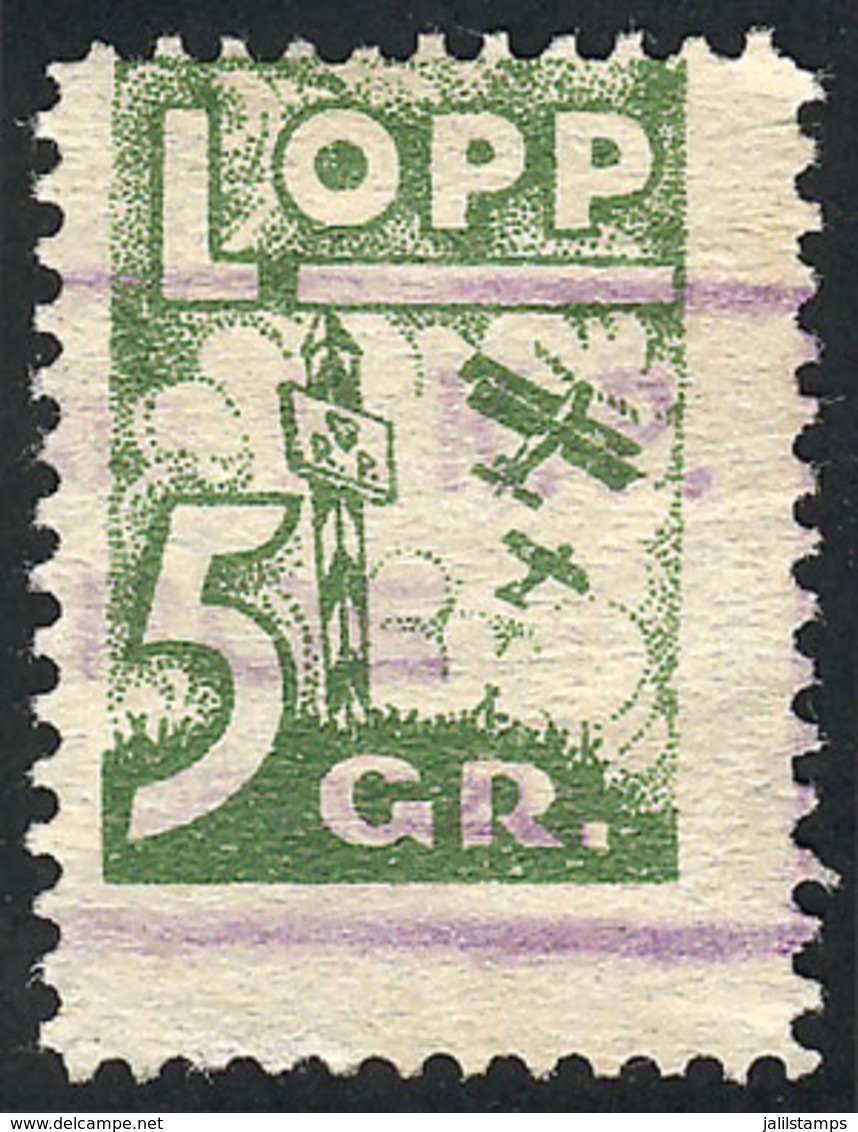 POLAND: "Cinderella For Airmail ""LOPP"", Value 5Gr., Used, VF Quality!" - Andere & Zonder Classificatie