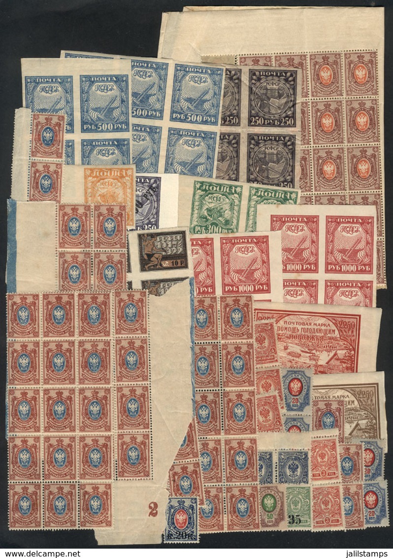 RUSSIA: Lot Of Old Stamps, Most MNH, Some With Minor Defects And Others Of VF Quality, Low Start - Collections