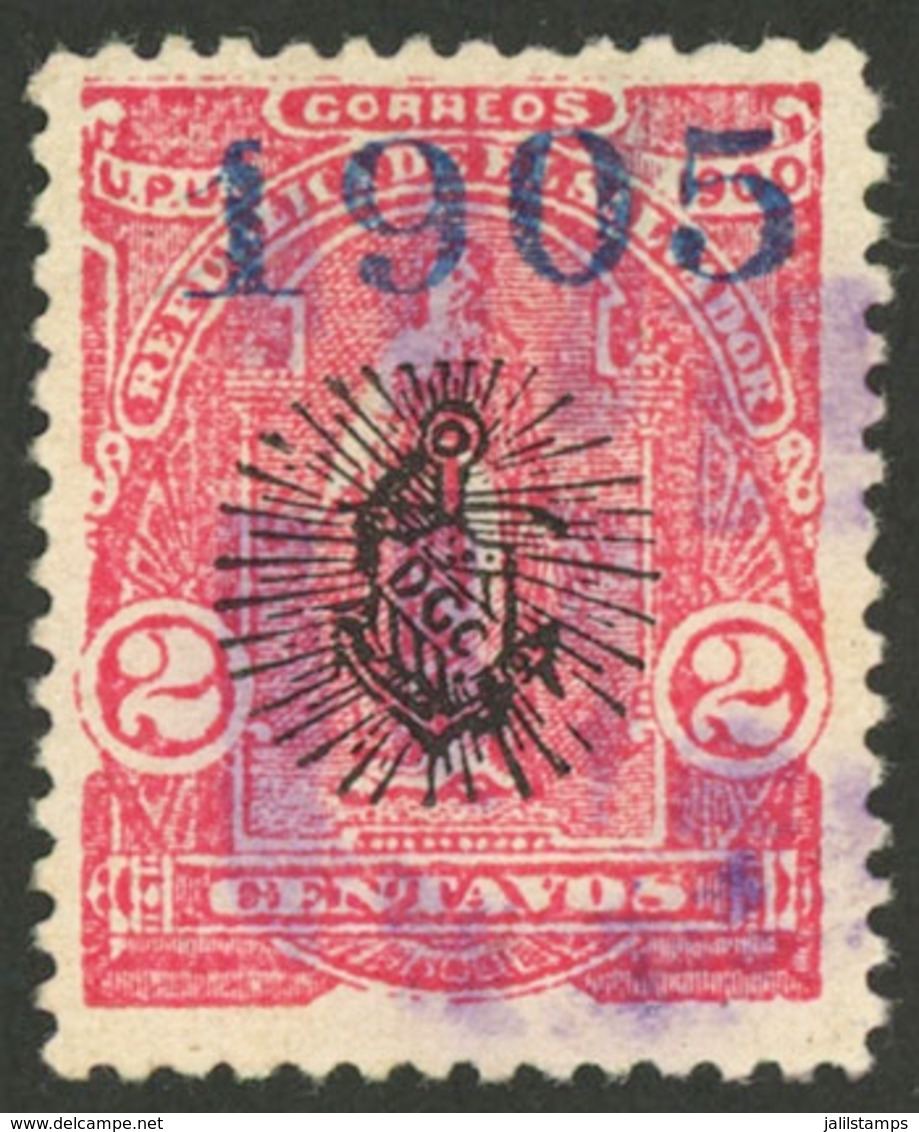 EL SALVADOR: "Sc.306a, With HORIZONTAL Type ""d"" Overprint, Not Valued In Scott, VF Quality, Rare!" - El Salvador