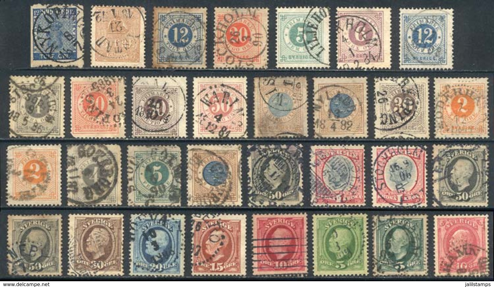 SWEDEN: Small Lot Of Classic And Old Stamps, General Quality Is Fine To VF, Low Start! - Collections