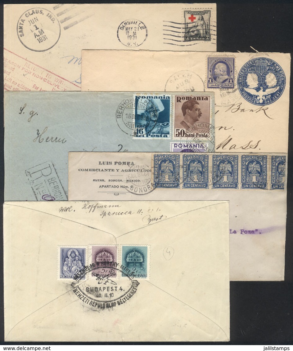 WORLDWIDE: 5 Covers Used Between 1894 And 1940, Very Fine Quality, Low Start! - America (Other)