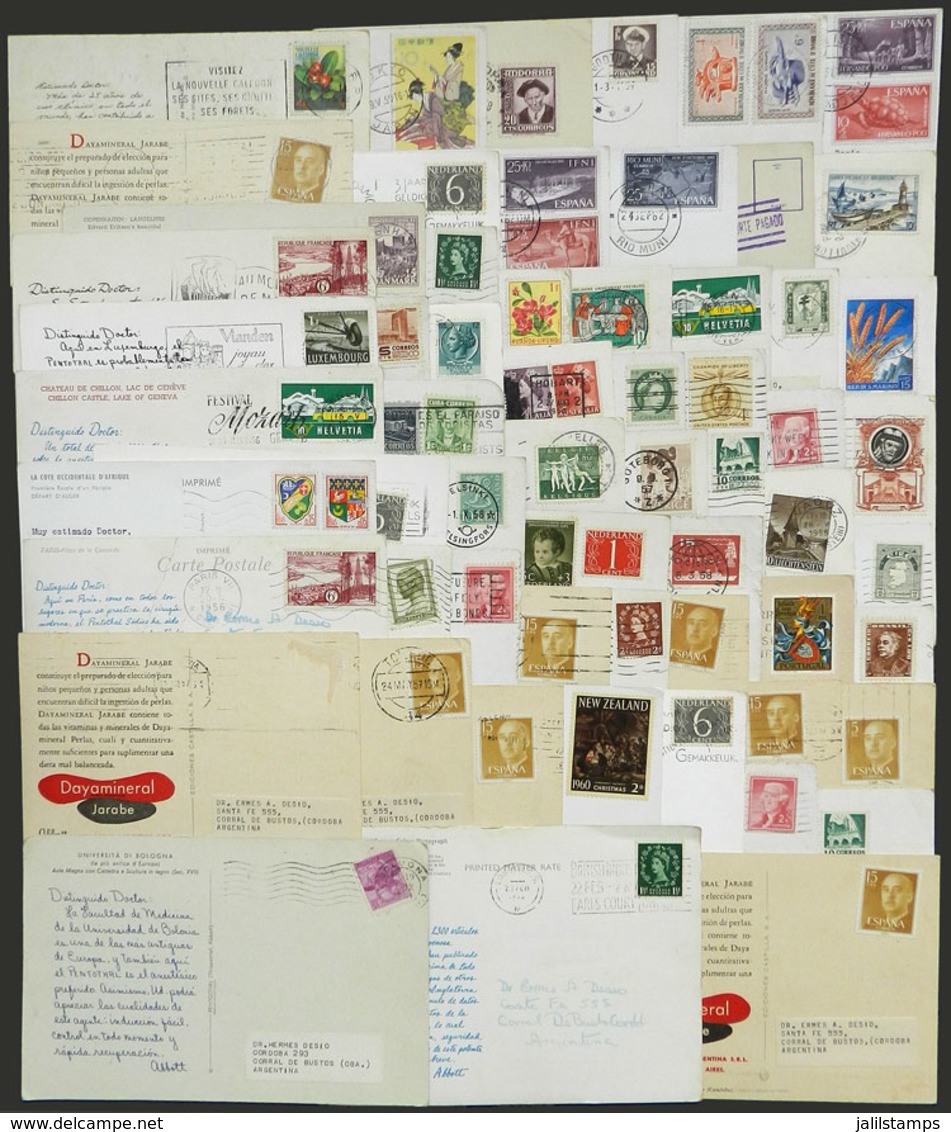 WORLDWIDE: DEAR DOCTOR: About 60 Cards With Medicine Ads Sent To Argentina Between 1956 And 1961 From Varied Countries A - Autres - Amérique