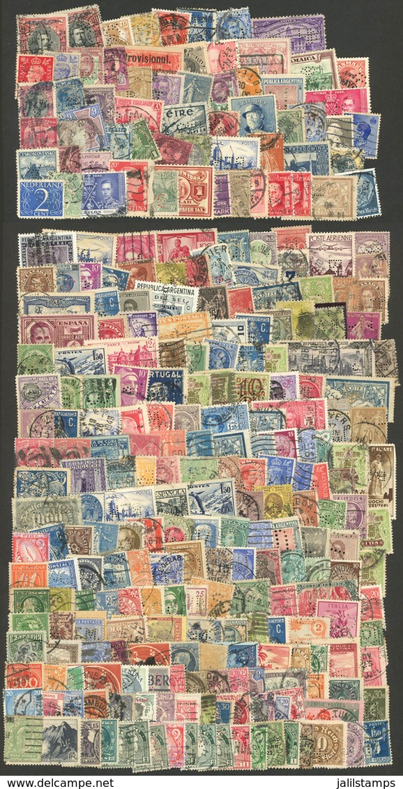 WORLDWIDE: PERFINS: Large Number Of Stamps Of Varied Countries, All With Commercial Perfins, Fine General Quality. Very  - Europe (Other)