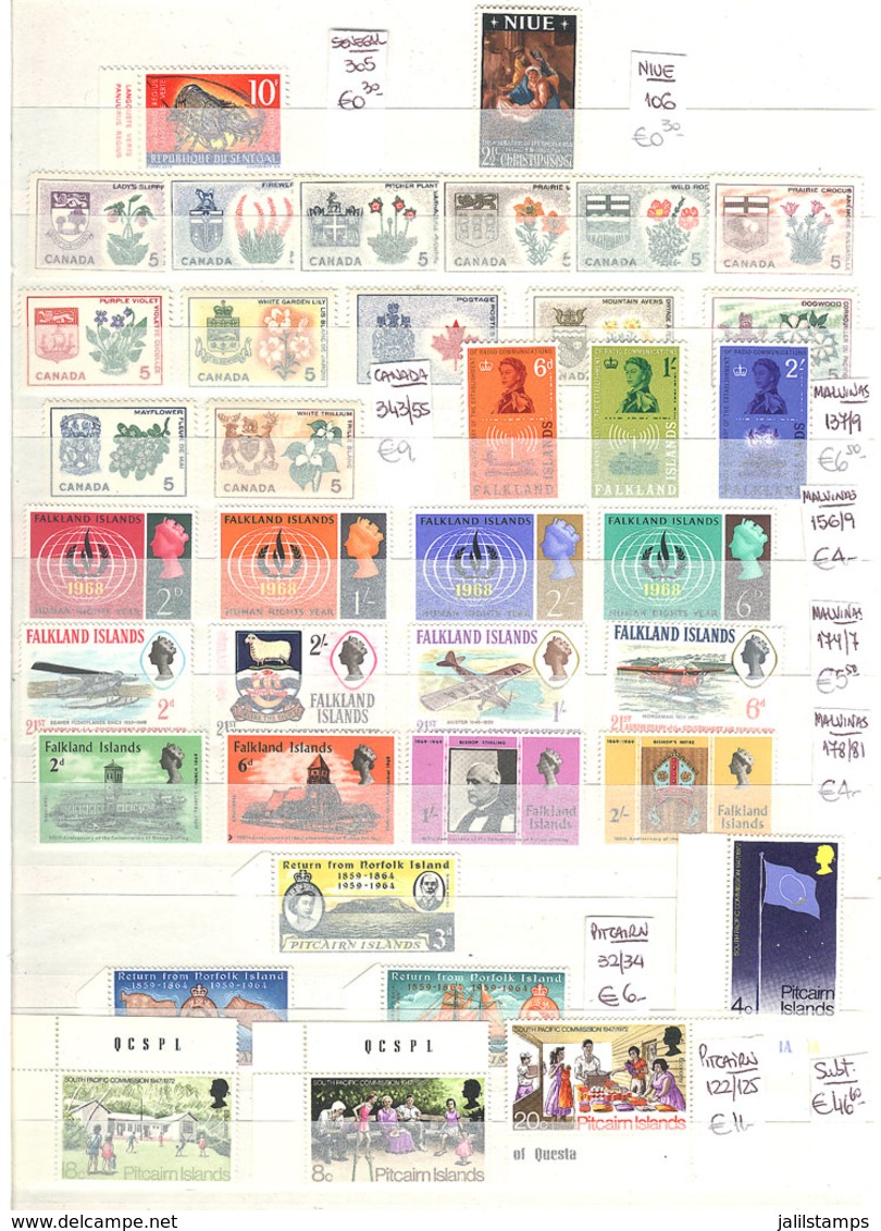 WORLDWIDE: Stockbook With Very Good Stock Of VERY THEMATIC Sets, Stamps And Souvenir Sheets, MNH Or Lightly Hinged, Gene - Autres - Europe