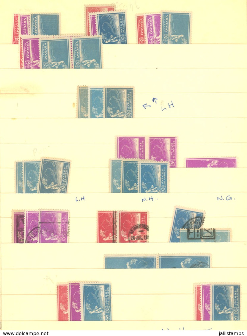 URUGUAY: Very Good Stock Of Used Or Mint Stamps (many MNH!) On Stockpages, It Includes Good Sets, Some Varieties, And Ai - Uruguay