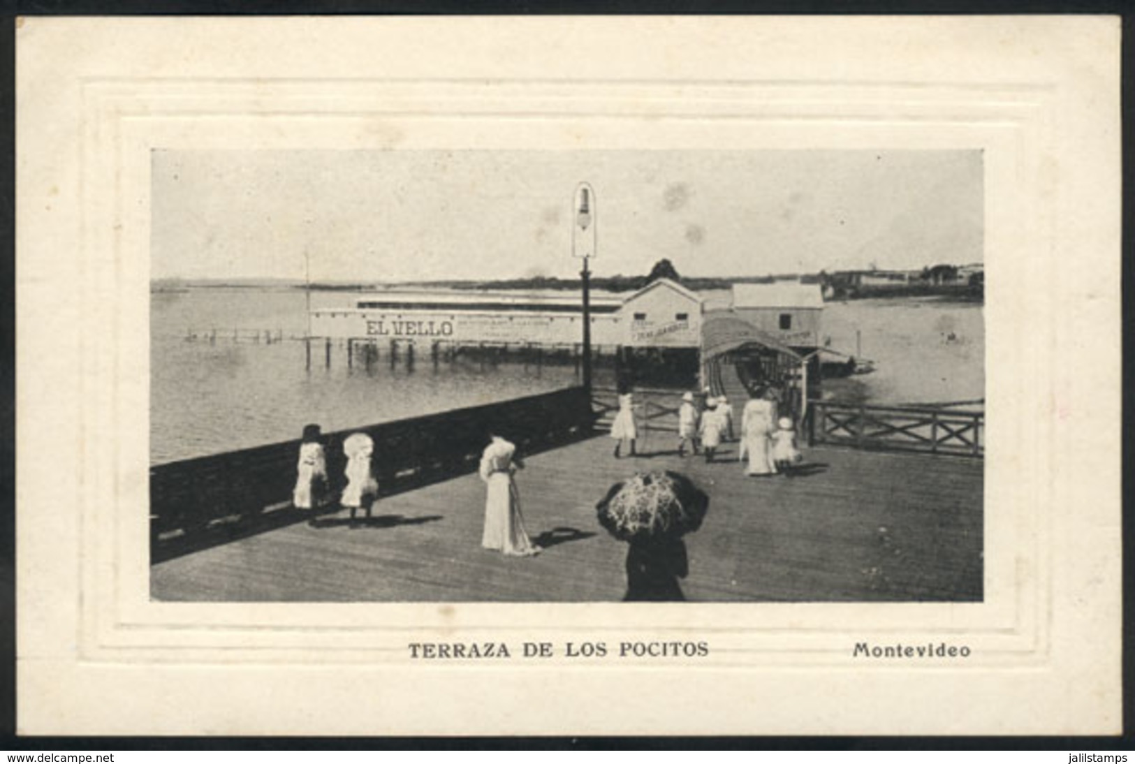 URUGUAY: Montevideo: Terraza De Los Pocitos, Circa 1905, Excellent Quality! - Uruguay