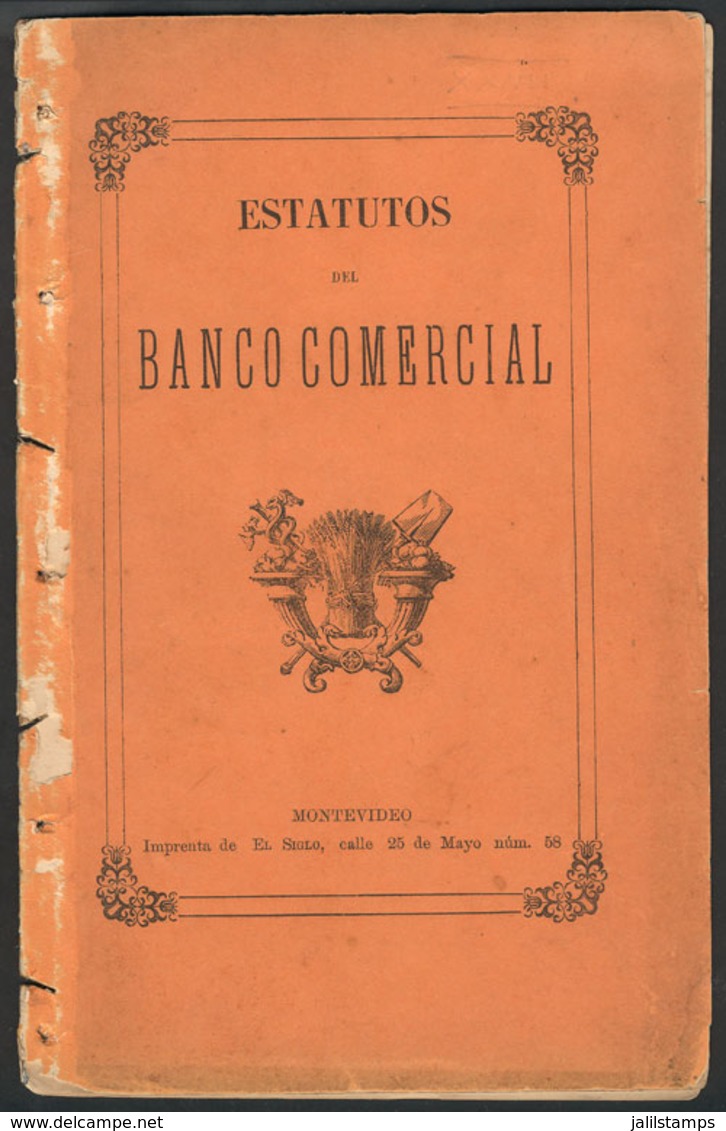 URUGUAY: "Articles Of The Bank ""Banco Comercial De Montevideo"", Small Book With 49 Pages, Minor Defects, Interesting!" - Uruguay