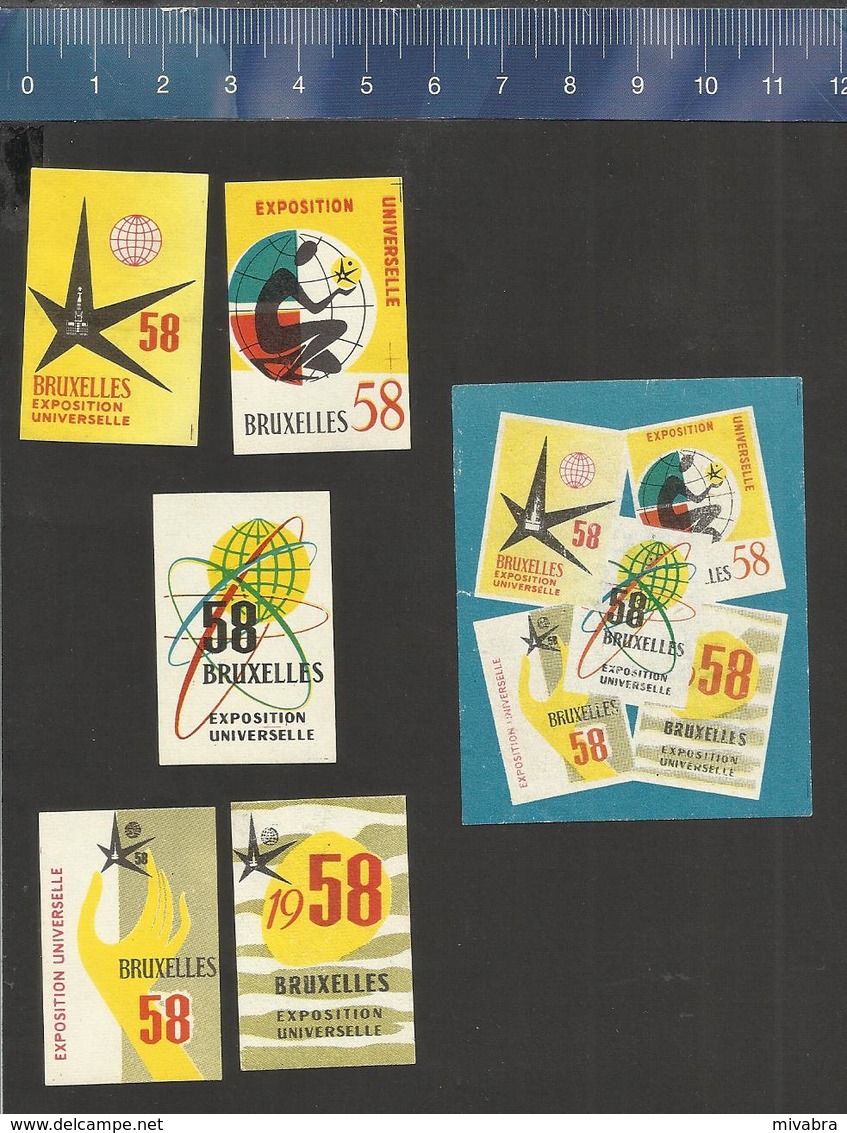 EXPO 1958 BRUXELLES  BELGIUM  EXPOSITION BRUSSEL BRUSSELS  WORLD EXHIBITION (RARE)  SMALL Matchbox Labels Belgium - Boites D'allumettes - Etiquettes