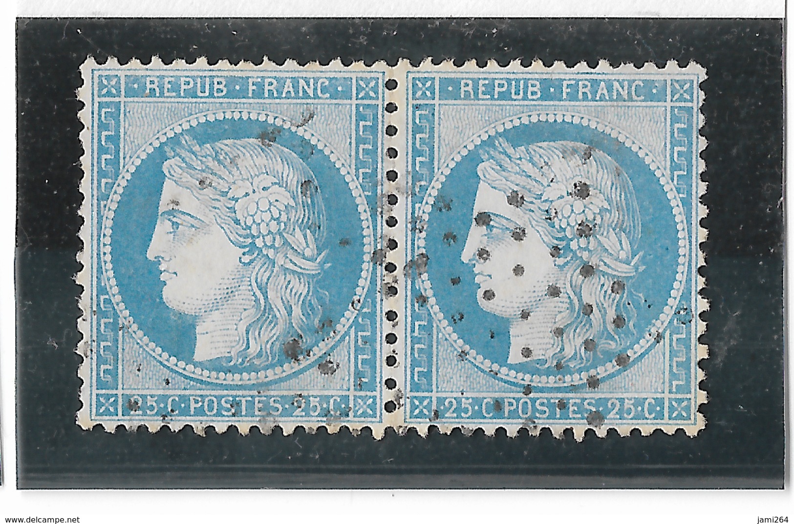 TIMBRES N° 60/1 ;  PAIRE  15/16  B2  ,BIEN CENTRÉS, TTB - 1871-1875 Cérès