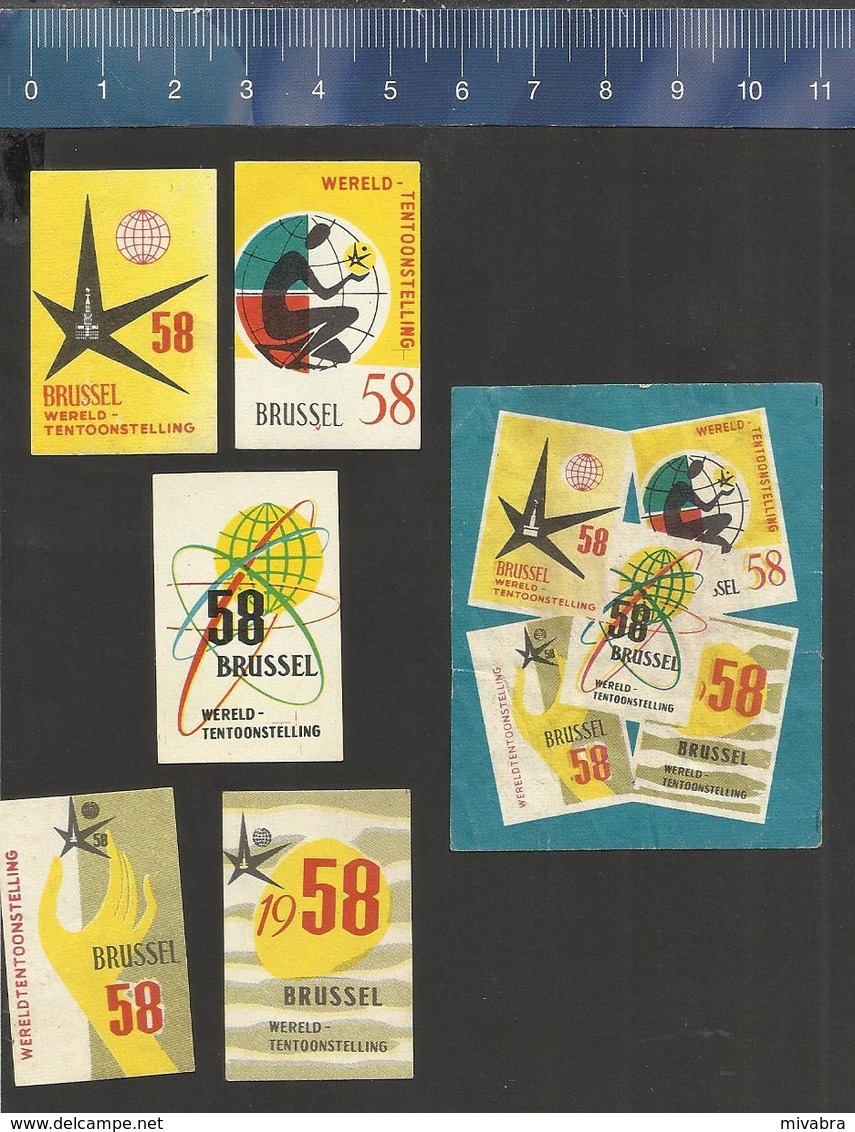 EXPO 1958 BRUXELLES  BELGIUM  EXPOSITION BRUSSEL BRUSSELS  WORLD EXHIBITION (RARE)  SMALL Matchbox Labels Belgium - Boites D'allumettes - Etiquettes